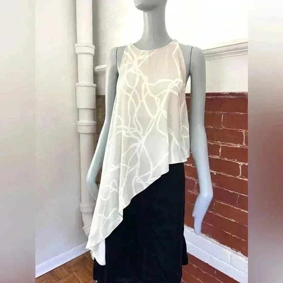 C/MEO Collective  Asymmetrical Tank Top Modern Flowing Blouse - Picture 2 of 11